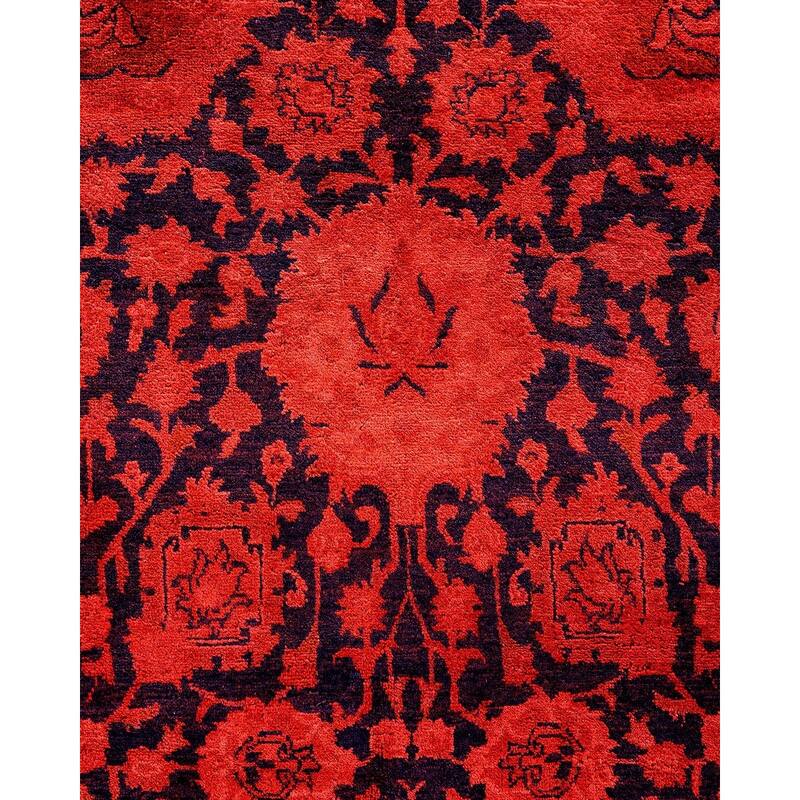Fine Vibrance, One-of-a-Kind Hand-Knotted Area Rug - Orange, 9' 1" x 11' 10" - 9' 1" x 11' 10"