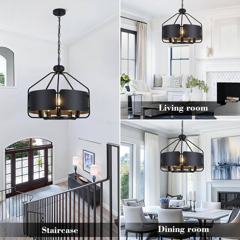 5 Light dining room light black kitchen island light metal pendant light
