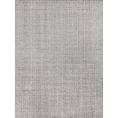 EXQUISITE RUGS Robin Hand-loomed Bamboo Silk/Wool Pewter Area Rug.