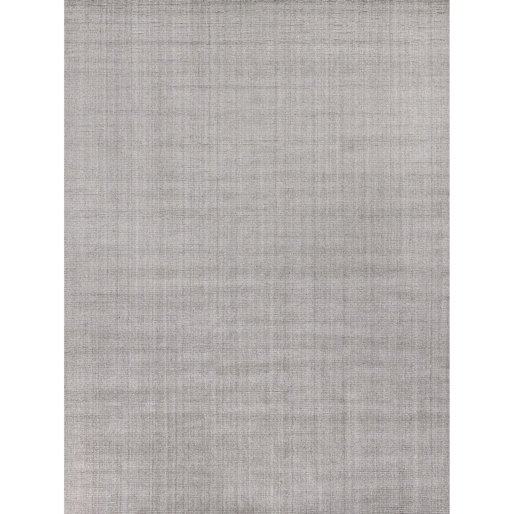EXQUISITE RUGS Robin Hand-loomed Bamboo Silk/Wool Pewter Area Rug.