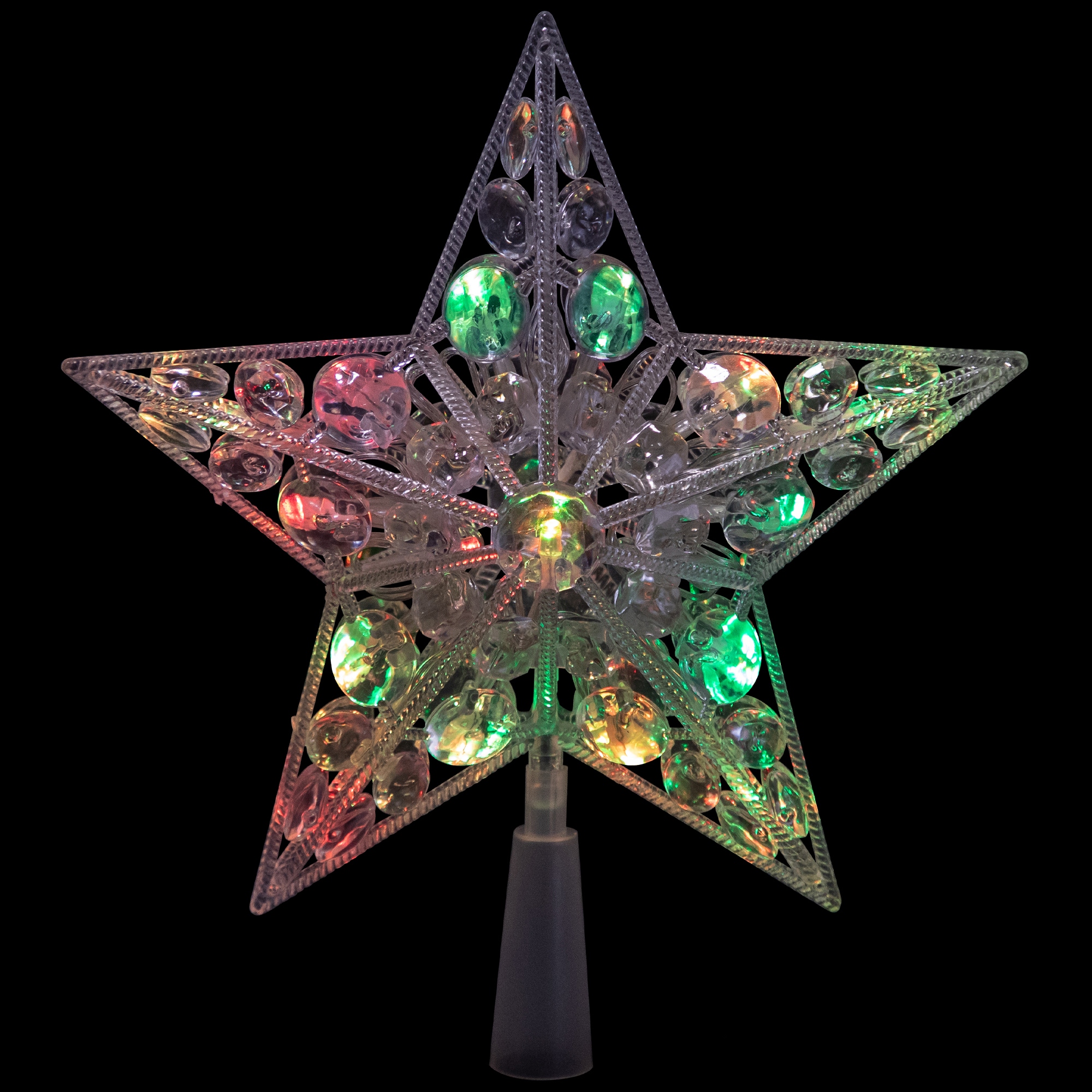 LED Lighted Battery Operated Color Changing Jeweled Star Christmas Tree Topper 9.5 Bed Bath Beyond 40374409