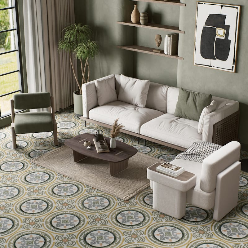 Merola Tile Kings Barna Gracia 17-5/8" x 17-5/8" Ceramic Floor and Wall Tile - Case (5 Tiles)