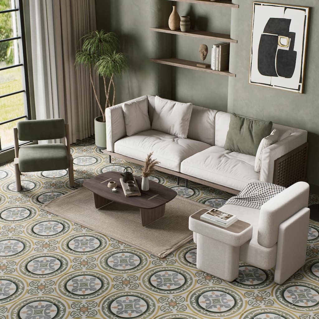 Merola Tile Kings Barna Gracia 17-5/8" x 17-5/8" Ceramic Floor and Wall Tile