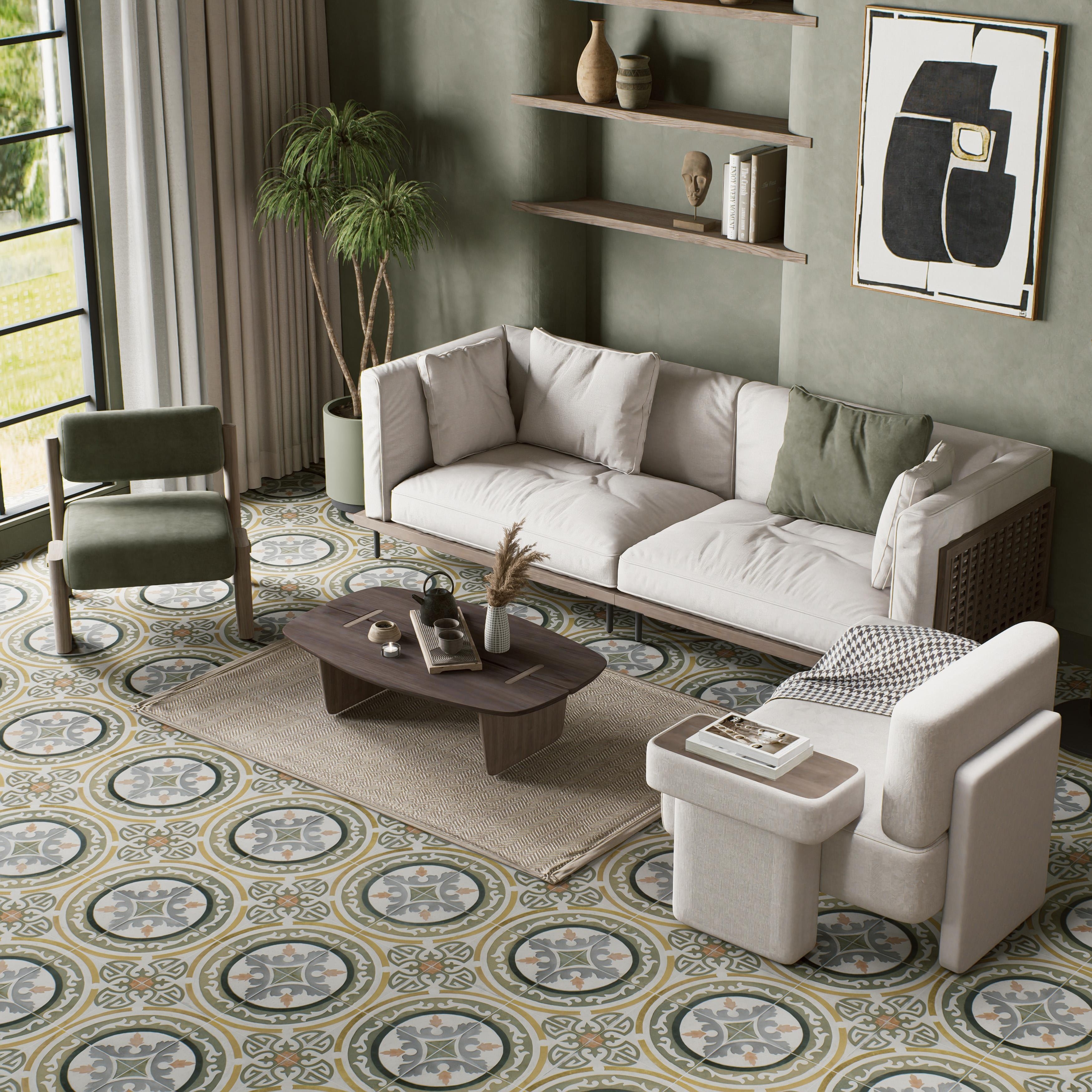 Merola Tile Kings Barna Gracia 17-5/8" x 17-5/8" Ceramic Floor and Wall Tile