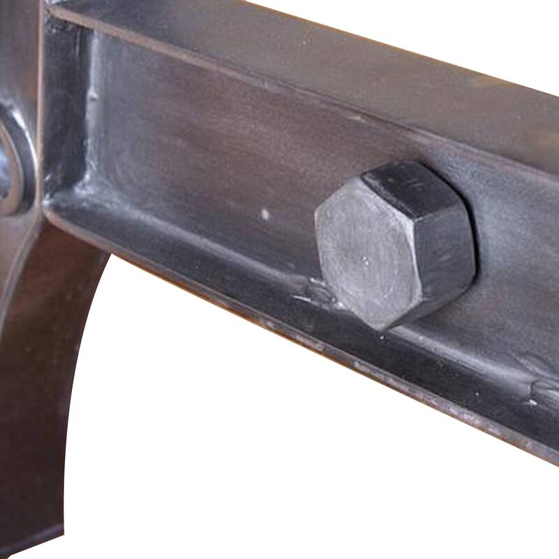 Umey 78 Inch Dining Table, Rectangular Live Edge Top, Trestle Support Brown