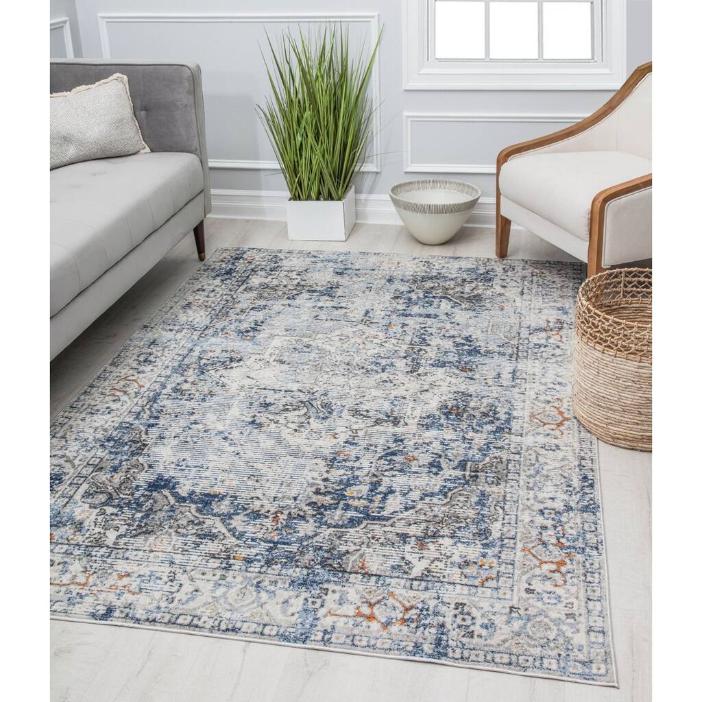 Preston Soft Touch Hi Low Vintage Transitional Area Rug by Rugs America