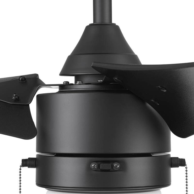 56" Prominence Home Teo Wet Rated Outdoor LED Ceiling Fan with Light, Pull Chain, Dual Mounting, Weather Resistant Blades