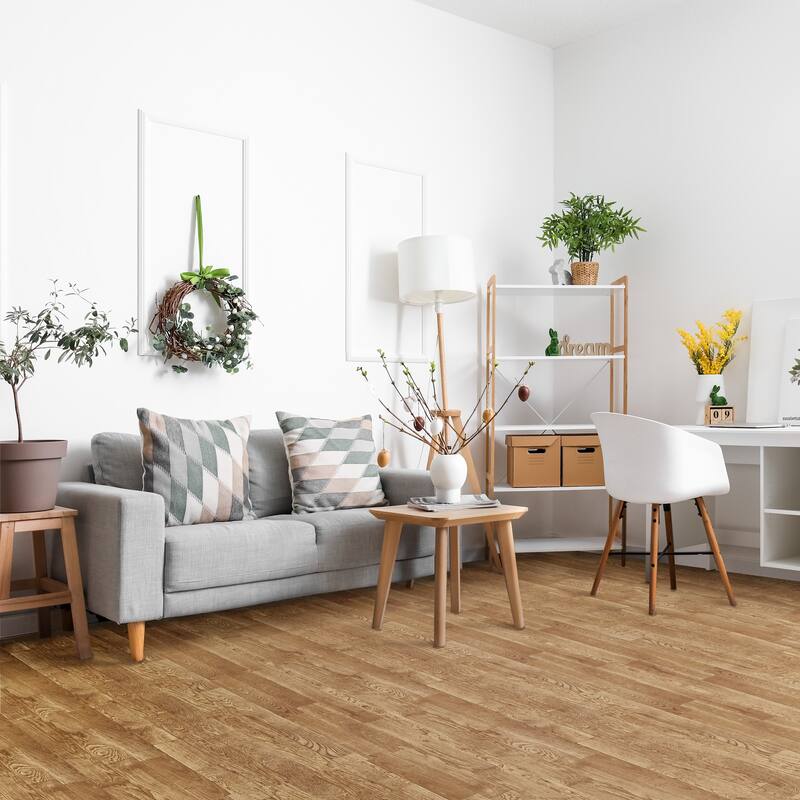 Sorbus 120 Sq. Ft. Wood Grain Floor Tiles Foam Mat EVA Interlocking Mats Tile 3/8-Inch Thick Flooring Wood Puzzle Exercise Mats