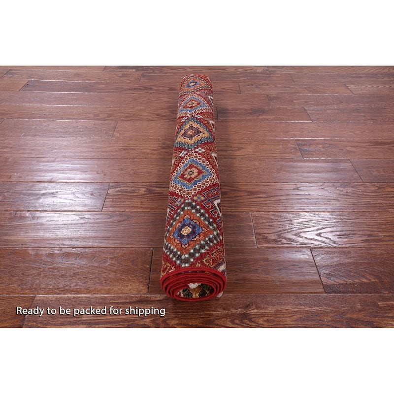 Golden Nile Khorjin Persian Gabbeh Handmade Wool Rug - 3' 2" X 4' 9"