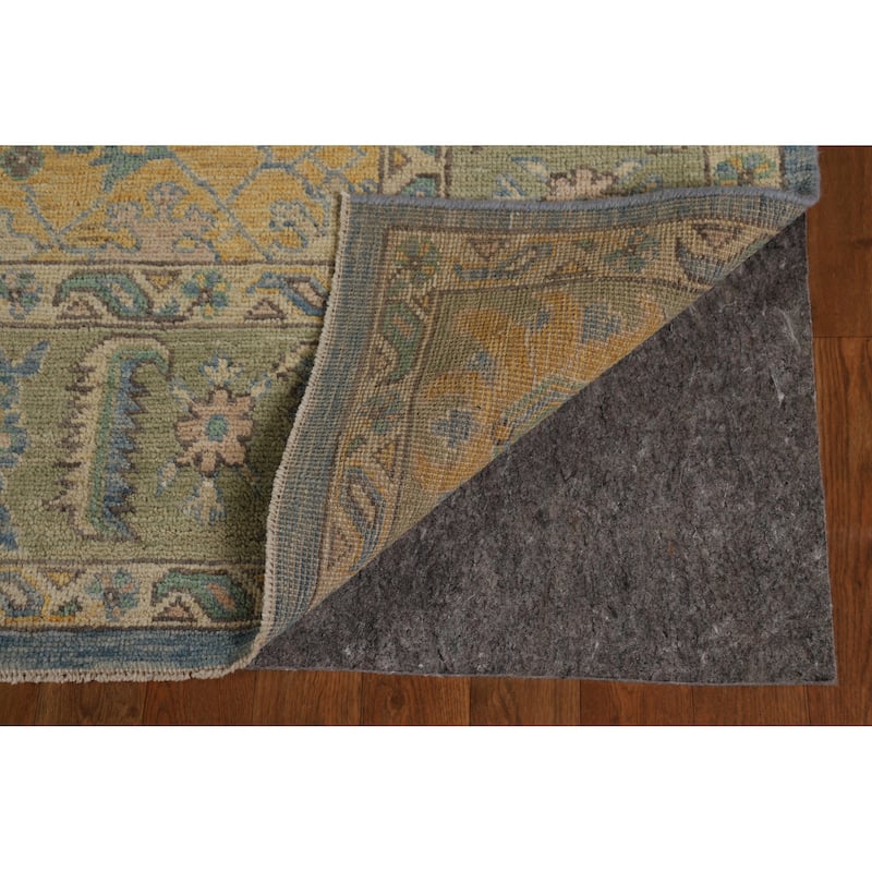 Hand Knotted Oriental 100% Wool Carpet Transitional Medallion Navy Blue & Blues Oushak Area Rug - 10' 2'' X 8' 4''