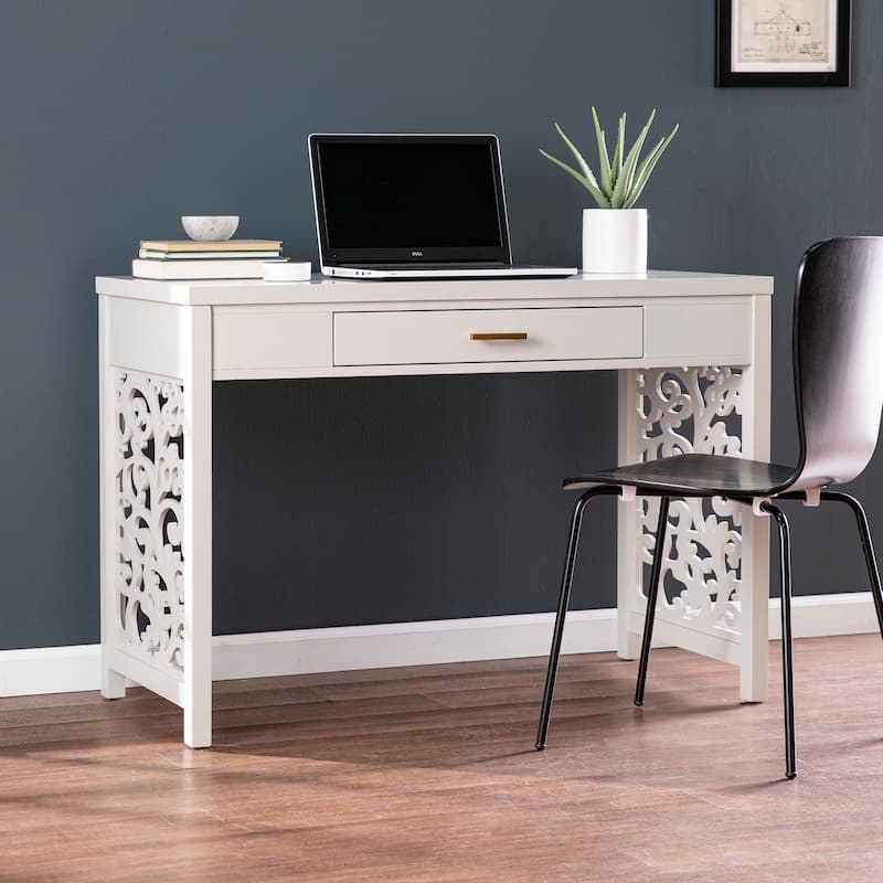 SEI Furniture Irvine Transitional Gray Wood Desk