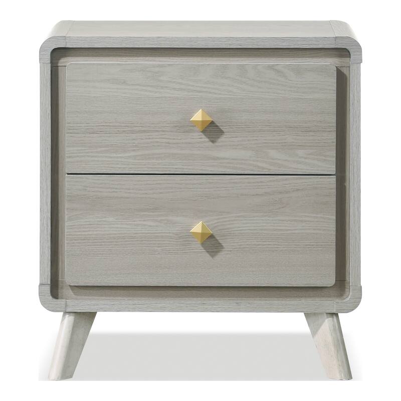Furniture of America Thalia Modern Grey Wood 2-Drawer Nightstand