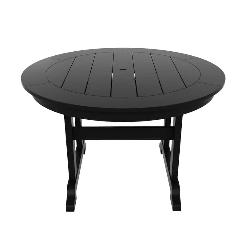 Shoreside 5-Piece Square Poly Eco-Friendly All Weather Outdoor Dining Set with Armchairs