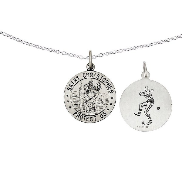 St christopher baseball necklace cheap