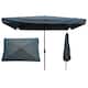 10 x 6.5ft Patio Outdoor Market Table Umbrellas with Crank and Push Button Tilt for Garden Pool Shade Swimming Pool Market - Anthracite