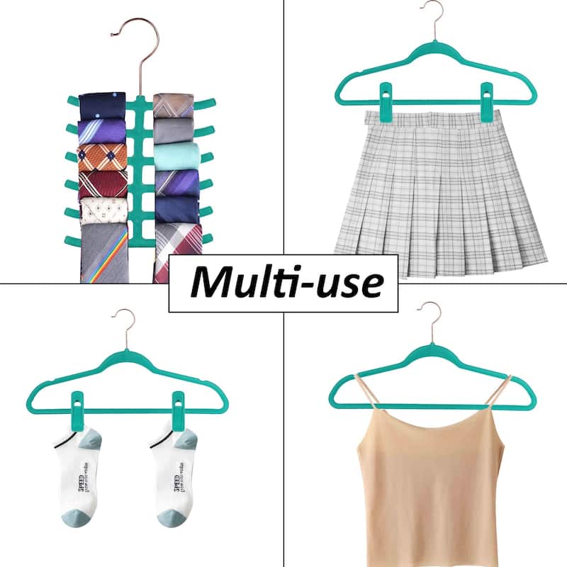 Premium Space Saving Velvet Hangers Holds Up To 10 Lbs, Clothes Hangers(30/50/60/100 Packs Option)