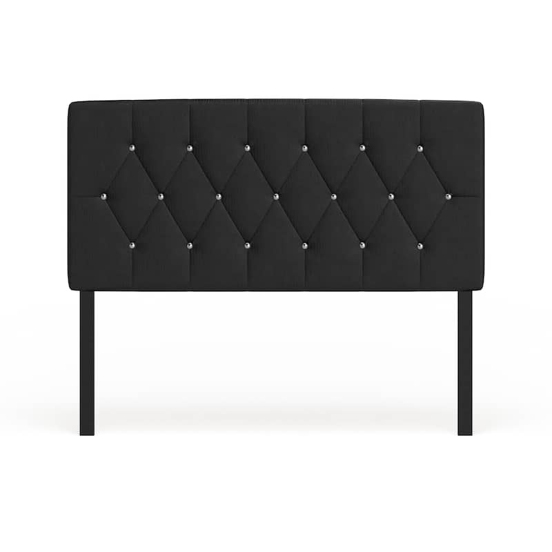 Huntress I Crocodile Glam Faux Leather Button Tufted Headboard by Furniture of America