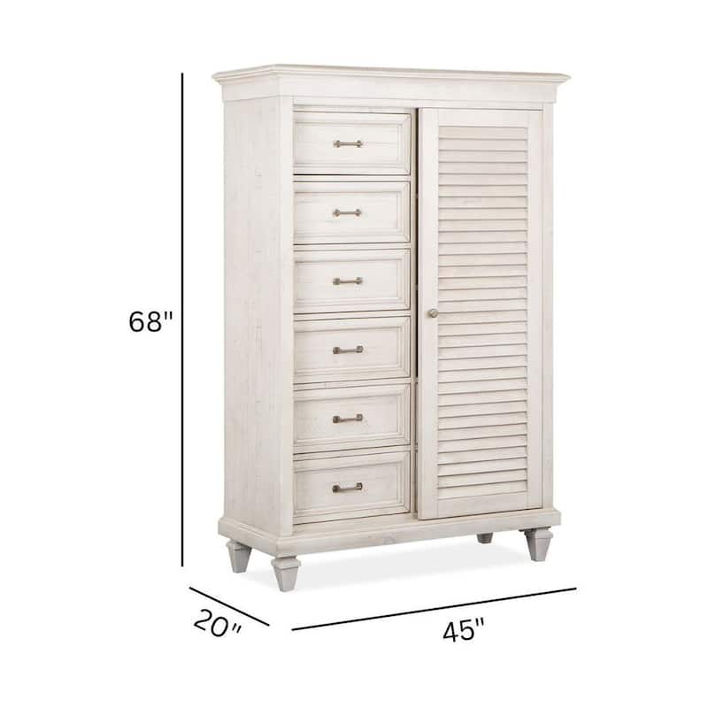 Magnussen Home Newport Alabaster Gentleman's Chest - 8-drawer
