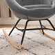 preview thumbnail 32 of 32, Modern Velvet Tufted Back Round Accent Rocking Chair for Teenager