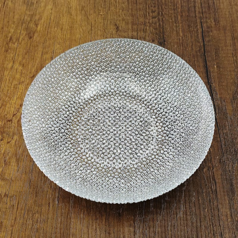 Stylish Glass Soup Plates with Pebble Design Perfect for Serving Soup Salads or Pasta
