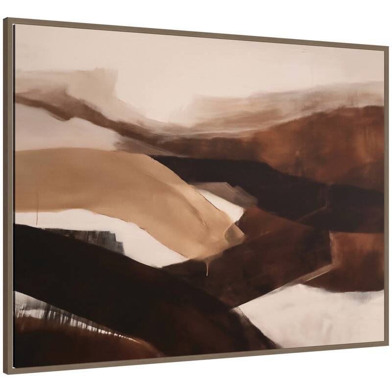 Kate and Laurel Pathway I by Amy Lighthall Framed Canvas Wall Art Print - 42 x 32 - Gold