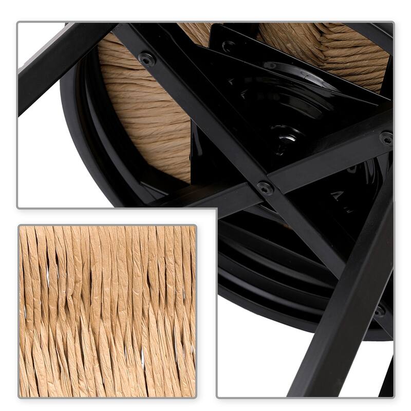 Modern Farmhouse Style Set of Two 360 Degree Swivel Armless Bar Stools