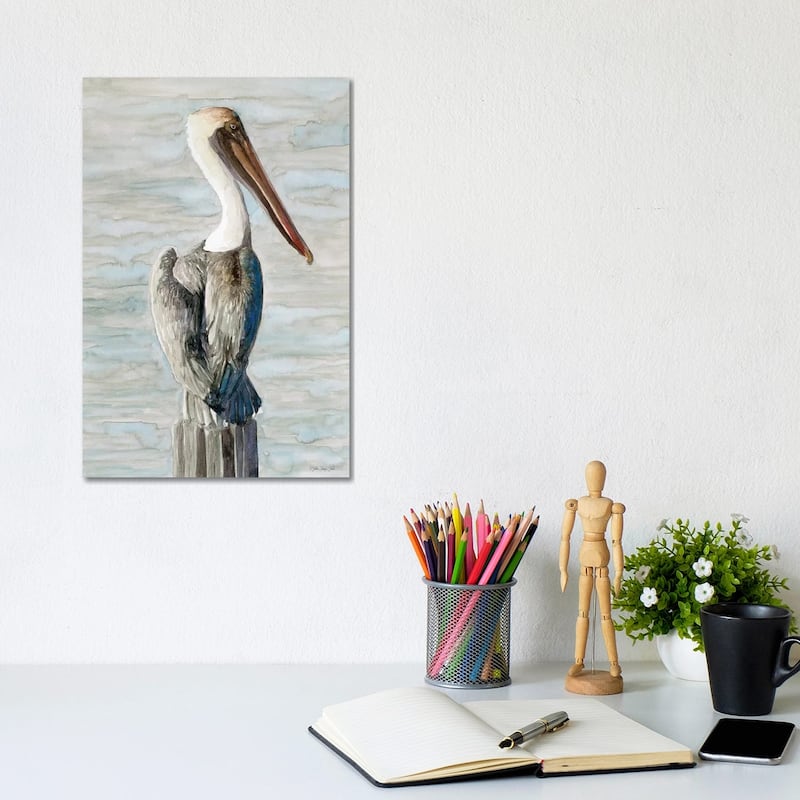 iCanvas "Brown Pelican I" by Stellar Design Studio Canvas Print - 12x8x0.75