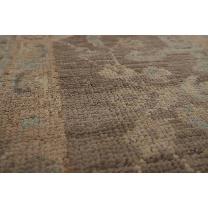 Oushak Turkish Area Rug Vegetable Dye Hand-Knotted Wool Carpet - 8'3"x 9'10"
