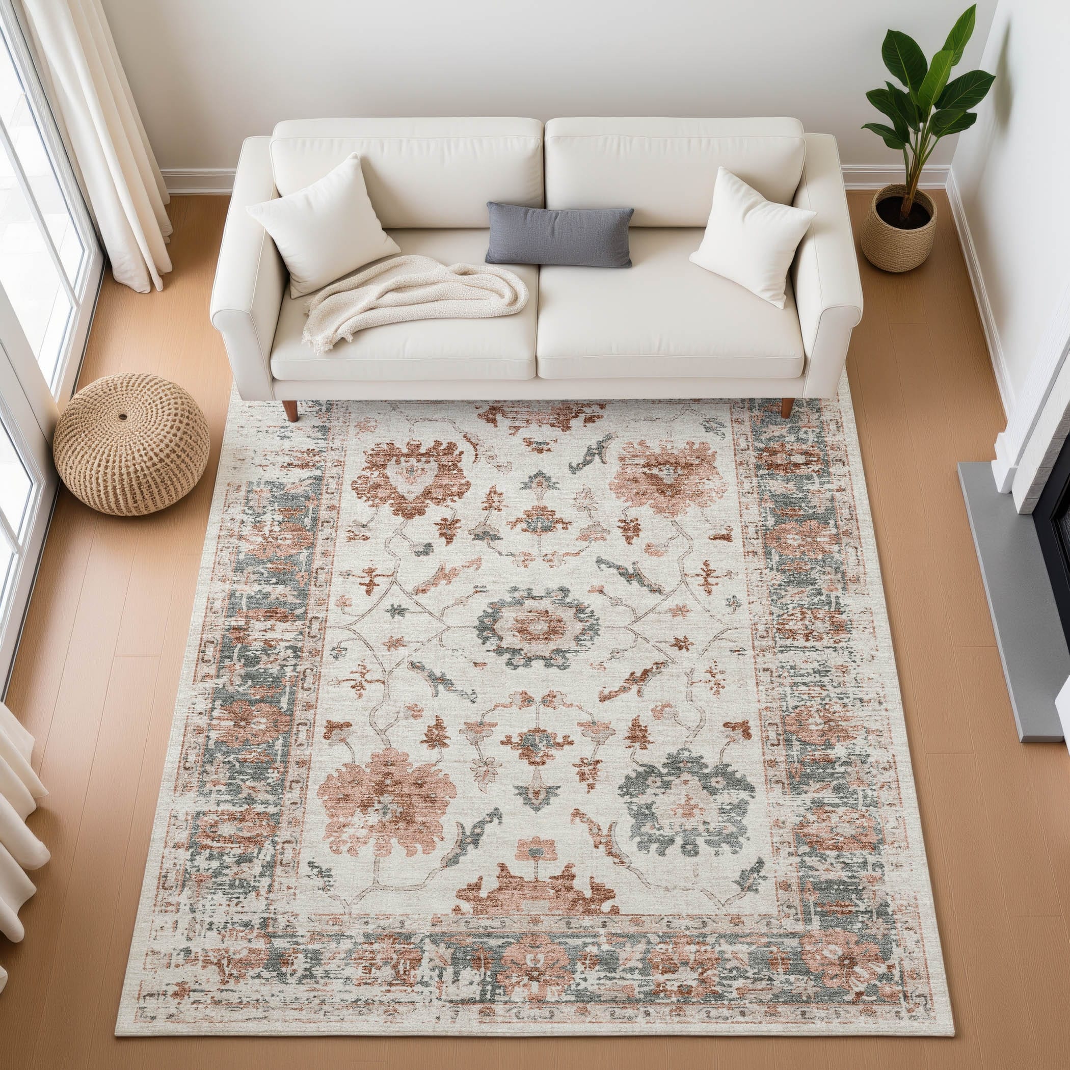 Premium Washable Super Soft Vintage Traditional Mayfield Rug