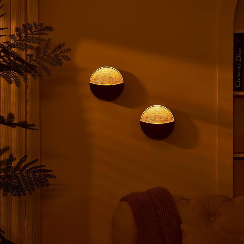 Set of 2 candle light black vintage light metal wall light