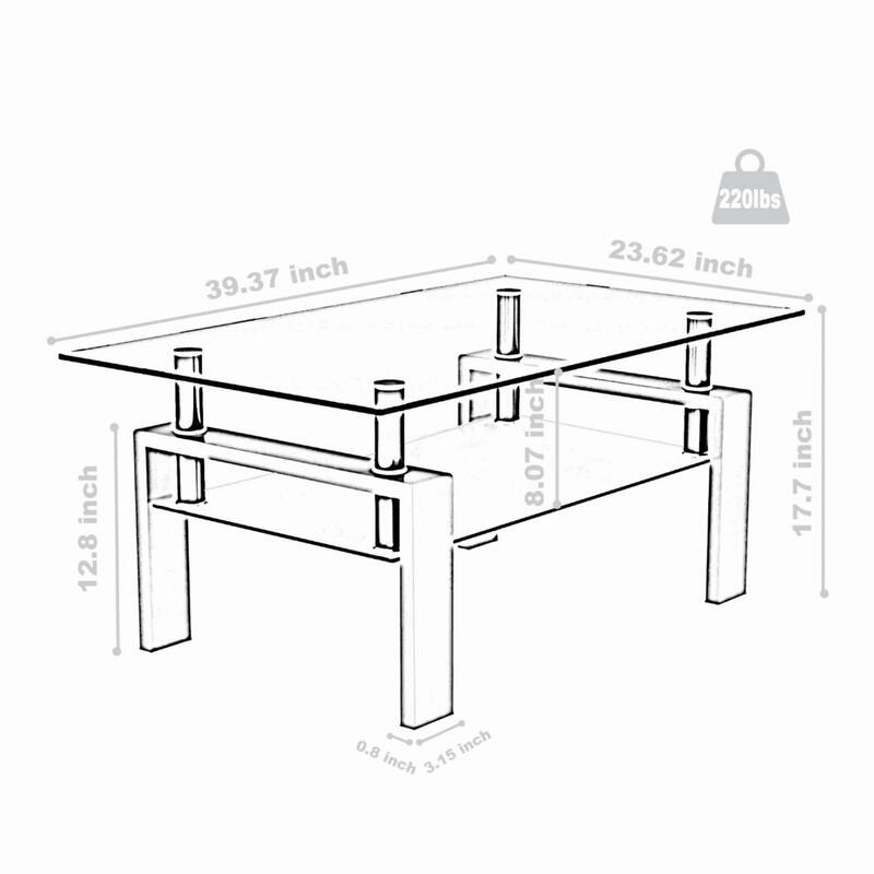 Rectangle Glass Coffee Table