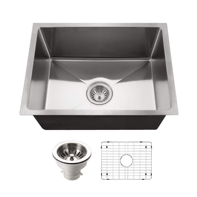 Houzer Nouvelle 23-1/16" Undermount Single Basin Stainless Steel - Stainless Steel