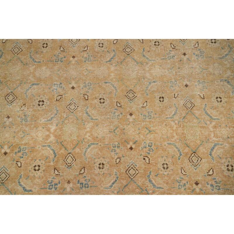 Hand Knotted Oriental 100% Wool Carpet Traditional All-Over Oranges & Rust Mahal Area Rug - 13' 1'' X 10' 0''