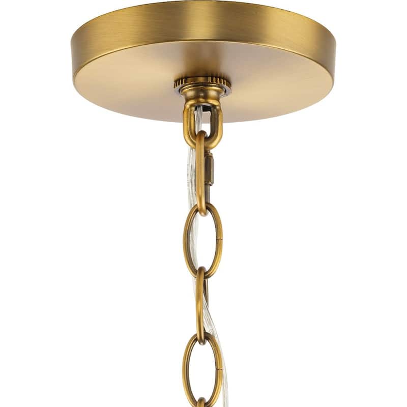 Gilliam Collection Three-Light Vintage Brass New Traditional Hall & Foyer - 10 in x 10 in x 20.75 in