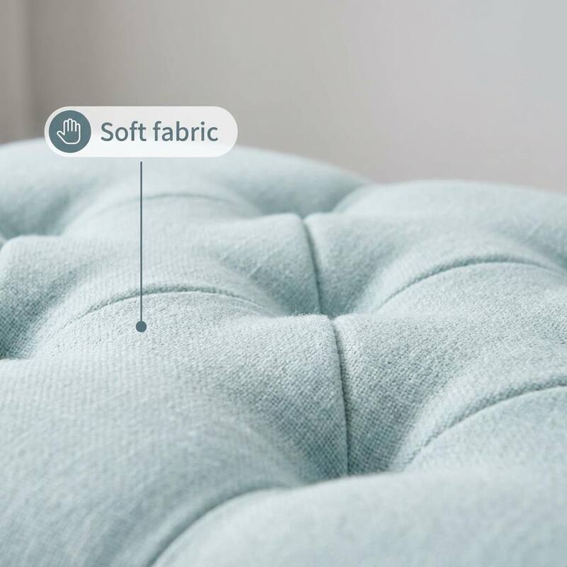 50.25" Baby Blue Storage Ottoman Bench with Safety Hinges for Bedroom