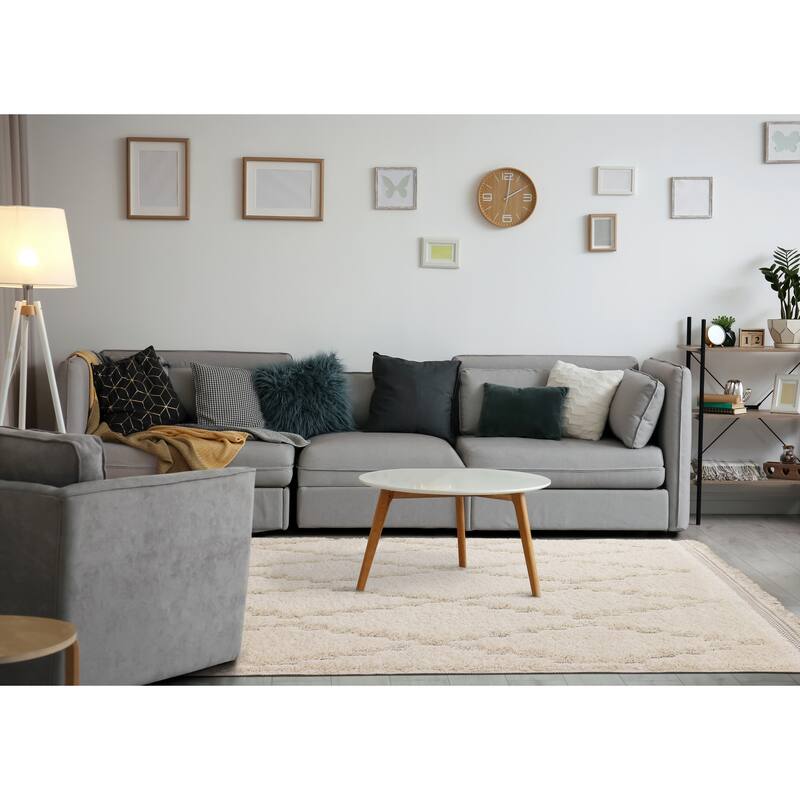 Napa Collection - Cream Lattice Rug