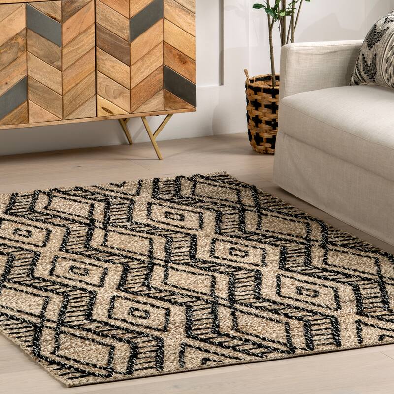 Nuloom Betony Modern Trellis Jute Blend Area Rug