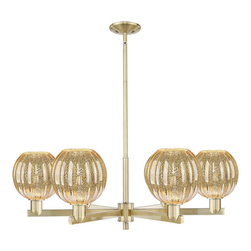 Innovations Lighting Downtown Urban - Preston - 6 Light 24" Globe Shade Stem Hung Chandelier