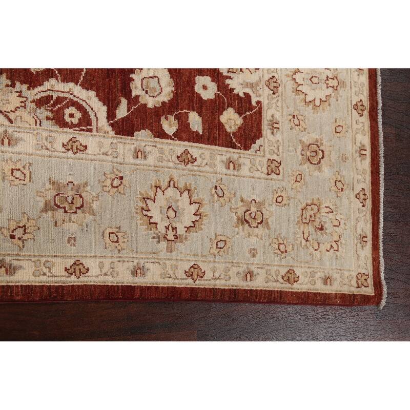 Vegetable Dye Floral Chobi Peshawar Oriental Wool Area Rug Handmade - 6'1" x 9'4"
