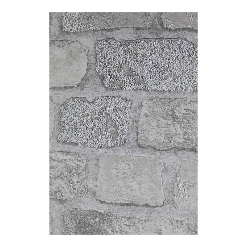 Brewster Princess Street Grey Brick Wallpaper - 20.5 x 396 x 0.025