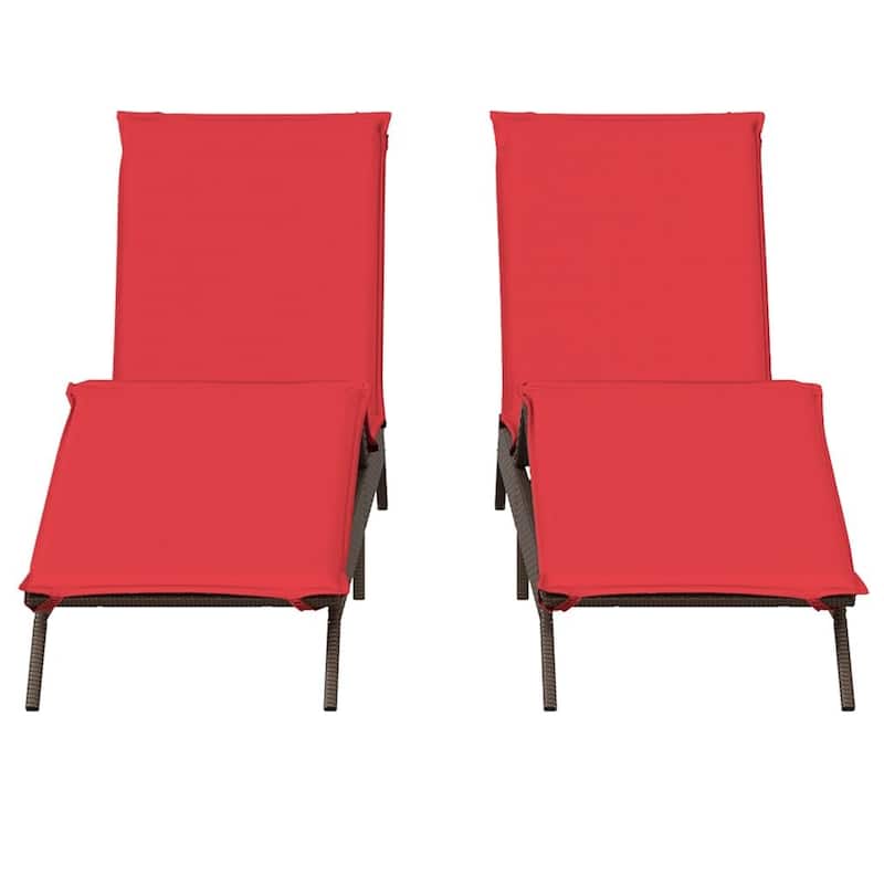 vidaXL Patio Sun Lounger Black/Brown/Grey - 9.1 x 31.0 x 13.2