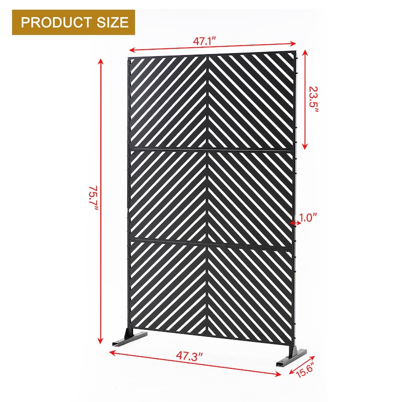 Outdoor Free Standing Metal Privacy Screen