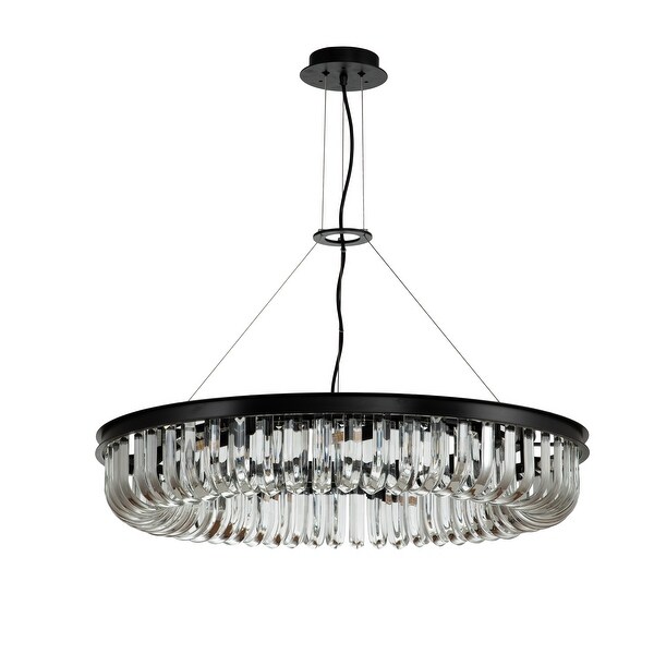 Circle chandelier black top