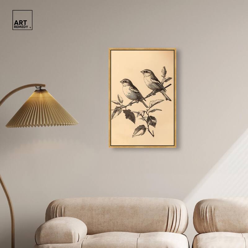 Pair of Finches I Canvas by Art Remedy