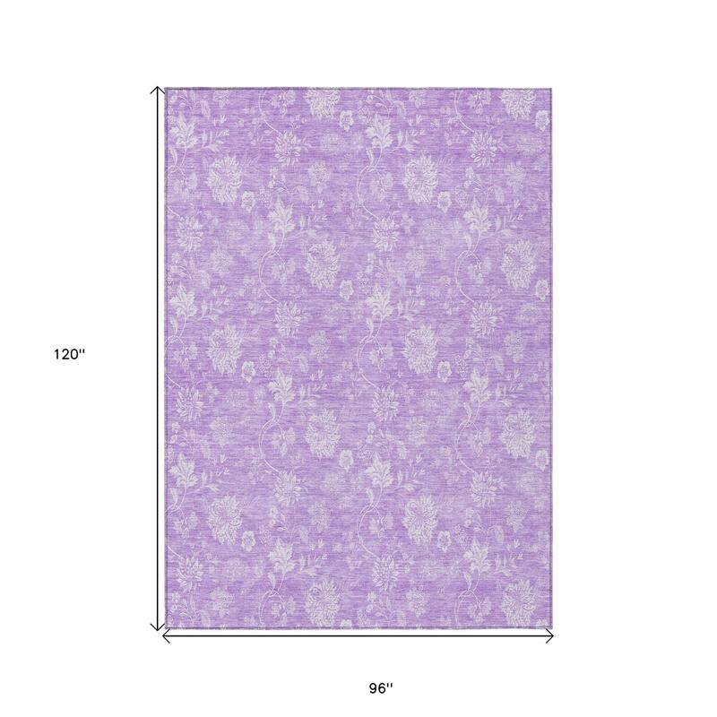 HomeRoots Floral Transitional Rectangle Outdoor Rug