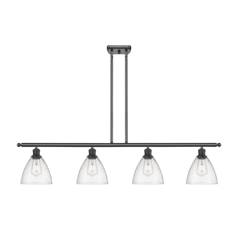 Innovations Lighting 516-4I-11-48 Bristol Linear Bristol Glass 4 Light - Oil Rubbed Bronze / Seedy