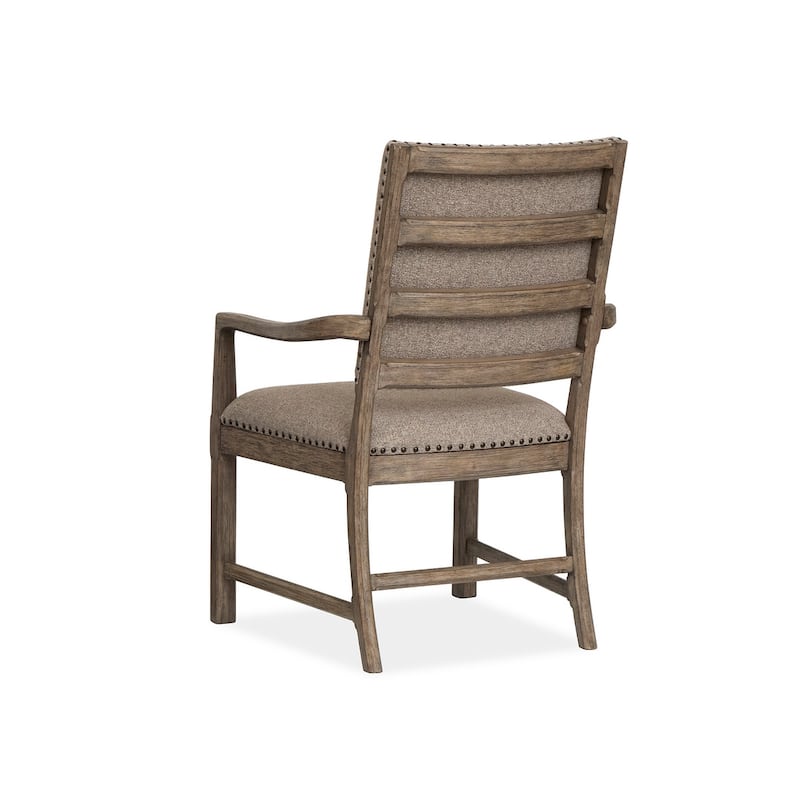 Magnussen Home Claremont Smokey Taupe Upholstered Arm Chair Two Pack - 25.5''W x 25.75''D x 39.44''H