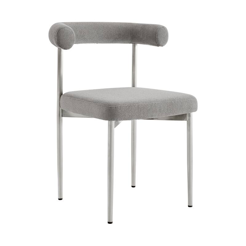 Shannon Upholstered Curved Back Barrel Kitchen Dining Chairs - Set of 2
