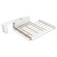 preview thumbnail 8 of 35, Full Size Platform Bed with Trundle and Drawers Wood Full Bed Frame with a Rolling Shelf Platform Bed with Desk - White