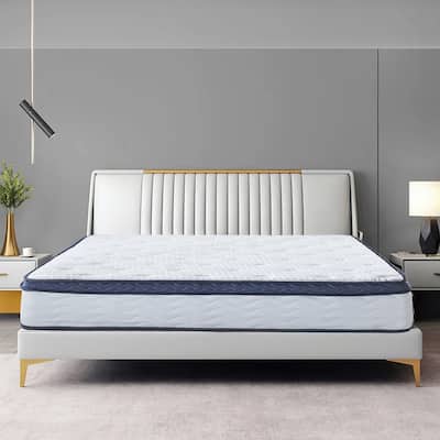 12 Inch Memory Foam and Pocket Spring Hybrid Mattress in a Box with Full/ Queen/ King Size